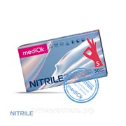 MediOk Nitrile перчатки нитриловые цв.КРАСНЫЙ 50 пар/ р.L фотография