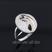 Серебряное кольцо Росток фото