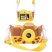 Детская фотоаппарат Children's Camera Жираф с селфи камерой и вспышкой
