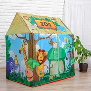 Детская игровая палатка «Зоопарк» 93×70×103 см фотография
