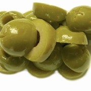 Оливки зеленые резанные фото