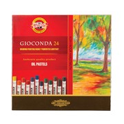 Пастель масляная художественная KOH-I-NOOR Gioconda, 24 цвета, круглое сечение, 8354024001KS фотография