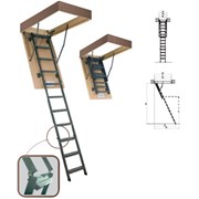 Чердачная металлическая лестница LMS 70x120x280 фото