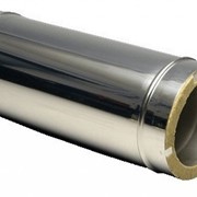 Труба для дымохода с теплоизоляцией нерж/оцинк Версия Люкс L-0,25 м, толщина 1 мм, D 100-300 мм фото