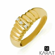 Золотое кольцо с бриллиантами 0,06 карат (Код: 19031) фото