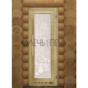 Дверь для бани и сауны “Элит“ со стеклом фотография