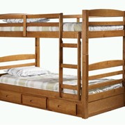 Кровать двухярусная Классика из натурального дерева - сосна.