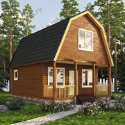 Садовый дом из бруса по проекту ДБ-64 фото
