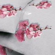 Ткань постельная Бязь 110 гр/м2 150 см Набивная Тропическая красавица серый/S154 MGO фото