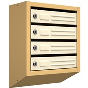 Вертикальный почтовый ящик Витерит-4, бежевый фото