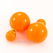 Серьги — шарики ''Dior'' (оранжевые) 216552(8) фото
