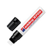 Маркер-краска лаковый (paint marker) EDDING 8700 JUMBO, 5-18 мм, БЕЛЫЙ, скошенный наконечник, алюминиевый фото
