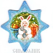 Магнит на картоне С Рождеством Христовым Артикул:006002мпк90007