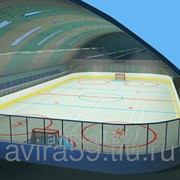 Хоккейная площадка стеклопластик 30*60 м фотография