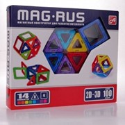 Магнитный конструктор для развития интеллекта MAG-RUS (14 элементов)