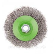 Щетка для УШМ, 115 мм, М14, “тарелка“, витая проволока 0.3 мм Сибртех фото