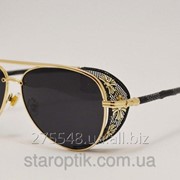 Солнцезащитные очки Chrome Hearts цвет золото с черным фото