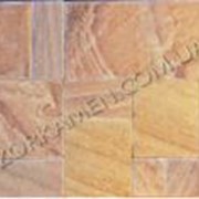 Полированная плитка из Индийского натурального камня песчаника для облицовки стен Рейнбоу 2, код П44 фотография