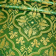 Шелк архангельский, зелёный-золото фото
