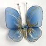 Бабочка маленькая синяя 12*9 см