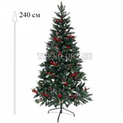 Елка искусственная с ягодами и шишками 240 см фото