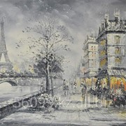 Картина “Парижские улочки. Эйфелева башня“ 61х91 фотография