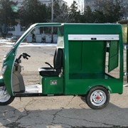 Электротрицикл для развозки и доставки грузов в кузове-фургоне КУРЬЕР - почтовик фото