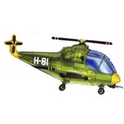 Шар фольгированный Ф Фигура 11 Вертолёт зелёный FM фотография