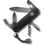 Нож перочинный VICTORINOX Spartan Onyx Black, 91 мм, 12 функций, чёрный, со шнурком в комплекте (59704)