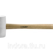 Киянка ЗУБР МАСТЕР резиновая белая, с деревянной рукояткой, 0,45кг фото