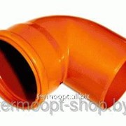 Колено канализационное 160/90 оранжевое фотография