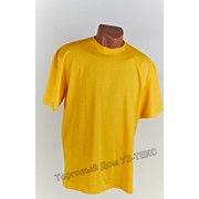 Однотонная желтая футболка фотография