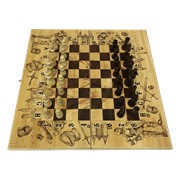 Набор игр шахматы нарды, шашки с доской Рыцари 5 * 50 * 25 см