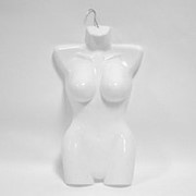 Манекен формы: торс женский, пластик, цвет белый. М-108