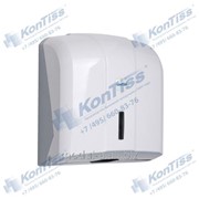 Профессиональный диспенсер из ударопрочного пластика белого цвета для листовых полотенец V и Z сложения торговой марки KonTiss ТДК-1 VБ фото