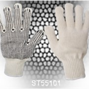 Перчатки, х/б с ПВХ, 7 ниток, 7,5 класс, перчатки защитные фотография