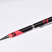 Ручки шариковые Кристи (черная с узором) фотография
