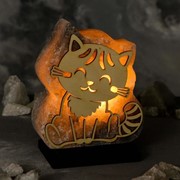 Соляная лампа 'Панно Котик', 21 см, 3-4 кг