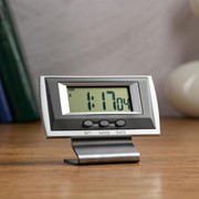 Часы настольные электронные 'Канис' календарь, будильник, 1 ААА, 10.5х4.2х7.7 см фотография