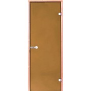 Дверь для сауны Harvia 7х19 (стеклянная, бронза, коробка ольха), D71901L фотография