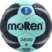 Мяч гандбольный Molten 3800 H1X3800-CN, р.1 бирюзово-т.синий фото