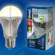 Лампа ALUMINIUM SMILE серия LED-A60-8W/WW/E27/FR ALS01SL фотография