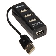 Разветвитель USB (Hub) Ritmix CR-2402, 4 порта, USB 2.0, черный, фотография