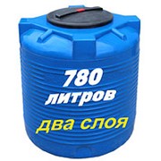 Резервуар для хранения токсичных веществ , питьевой воды и дизеля 780 литров, синий, верт фото