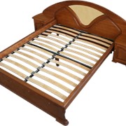 Кровать, кровать со вставкой из ротанга, мебель для спальни, фото