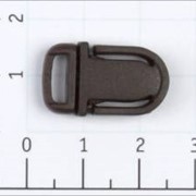 Пряжка 9мм пластик цв S-088 коричневый тёмный (уп 100шт) SA001 фото