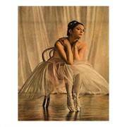 Роспись по холсту «Балерина сидящая на стуле»по номерам с красками по3 мл+ кисти+крепёж, 30×40 см фото