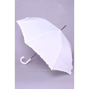 Зонтик-трость от дождя №34, белый /полиэстер, d 100 см, дл. 85 см/