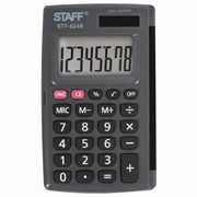 Калькулятор карманный STAFF STF-6248 (104х63 мм), 8 разрядов, двойное питание, 250284 фотография