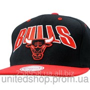 Кепка Mitchell and Ness - Chicago Bulls - Big Patch Classic Black/Red фото